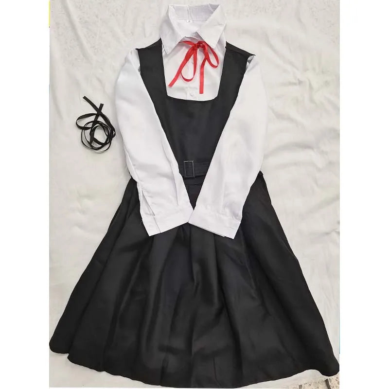 Mitaka Asa Cosplay Costume with Dress Black Red Necktie Socks Halloween Comic Con Plus Size Mitaka Asa Outfits