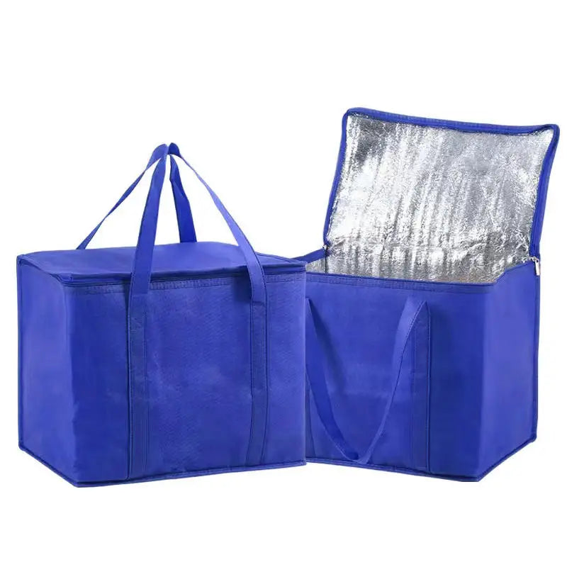 Large Capacity Insulated Grocery Bags Foldable Reusable Soft Cooler Bag Lightweight Hot Cold Takeout Food Delivery Bag NEW