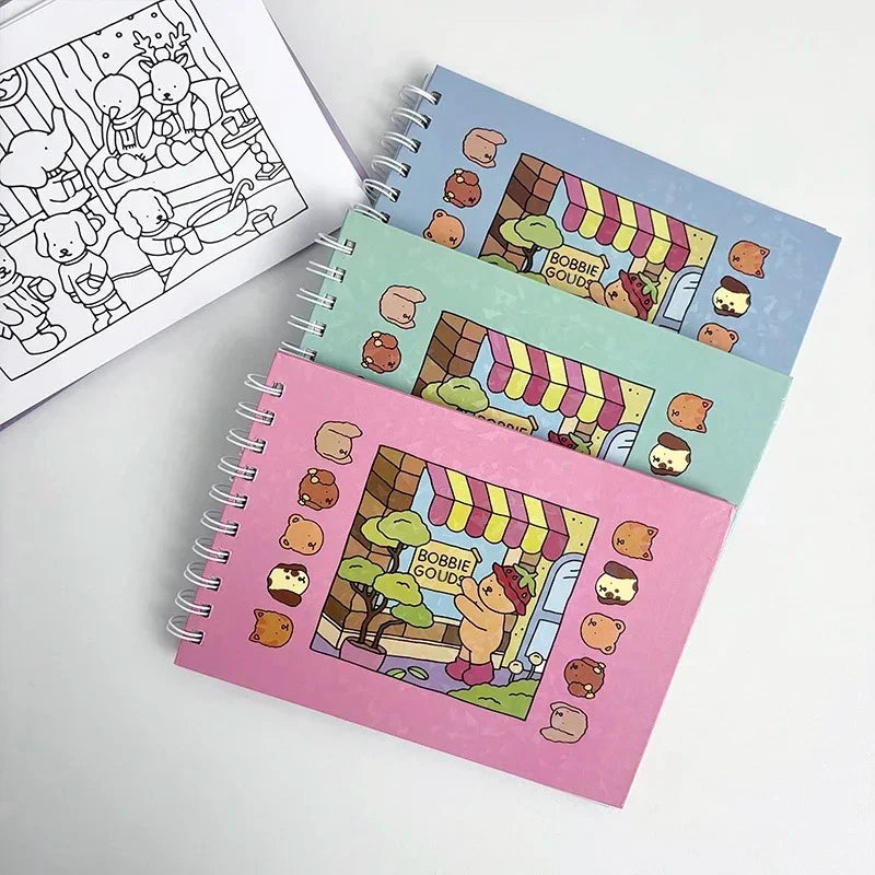 Bobbie Goudg Coloring Book for Adults and Teens Educational Doodle Book Coloring Books Students Stationery Children's Gifts