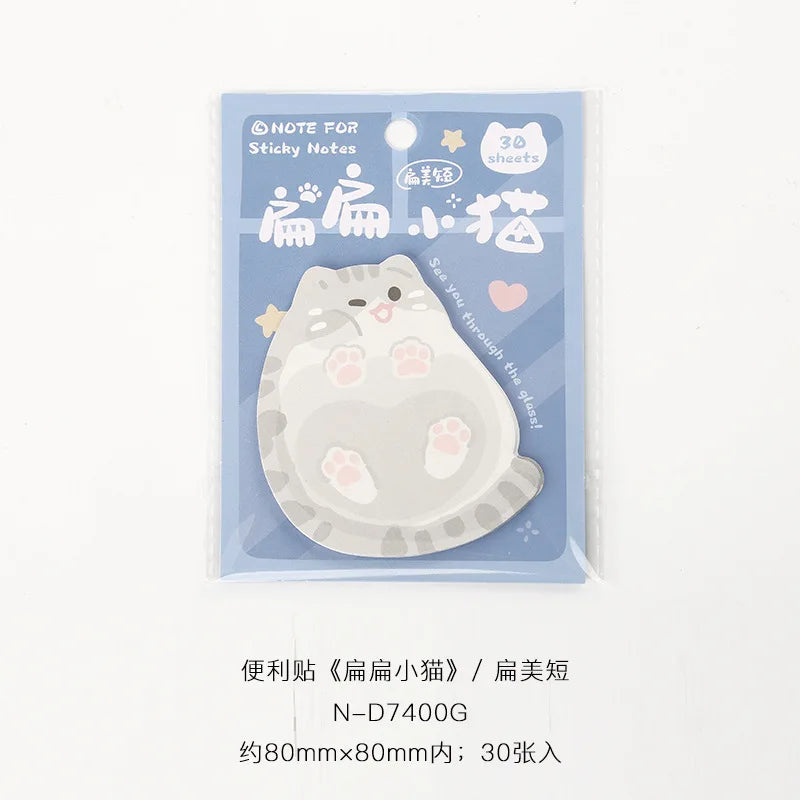 Korean Stationery Kawaii Cartoon Cat Sticky Memo Post Pad Marker It Note Planner Stickers Cute Office Supplies School Supplies