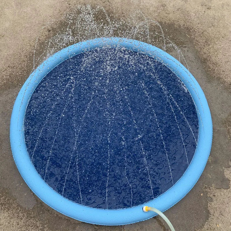 Summer Pet Swimming Pool Inflatable Water Sprinkler Pad Play Cooling Mat Outdoor Interactive Fountain Toy for Dogs