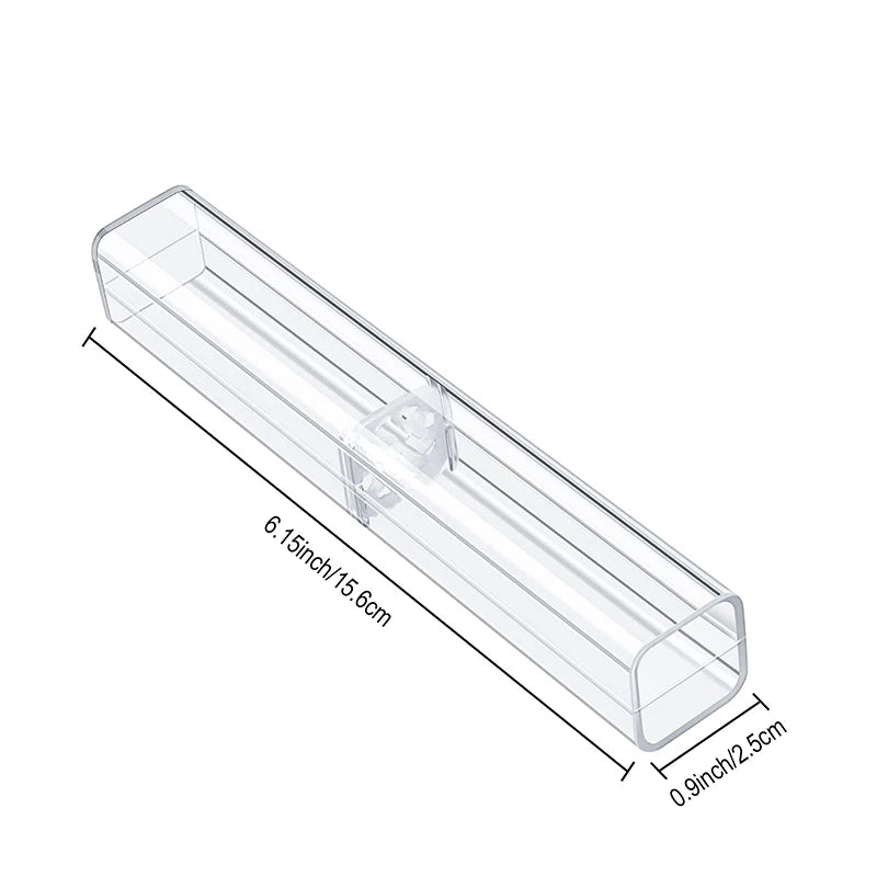 30Pcs Plastic Clear Acrylic Gift Empty Pen Storage Transparent Plastic Pencil Boxes Plastic Pen Container Pen Case
