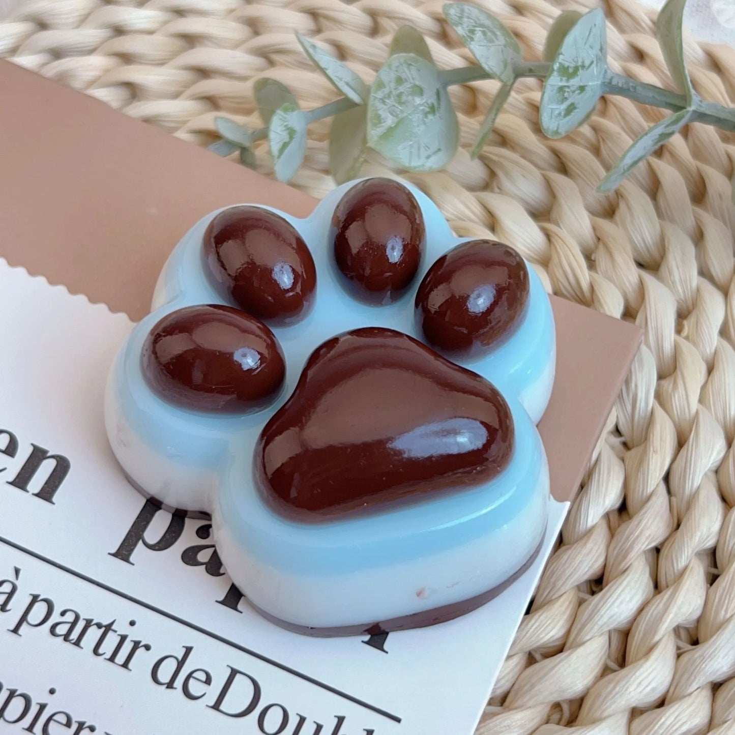 1pc Cute Cat Paw Squeeze Toy Soft Sticky Decompressing Stress Relief Slow Rebound Jelly Pinch Toy for Kids Adults Squishy Toy