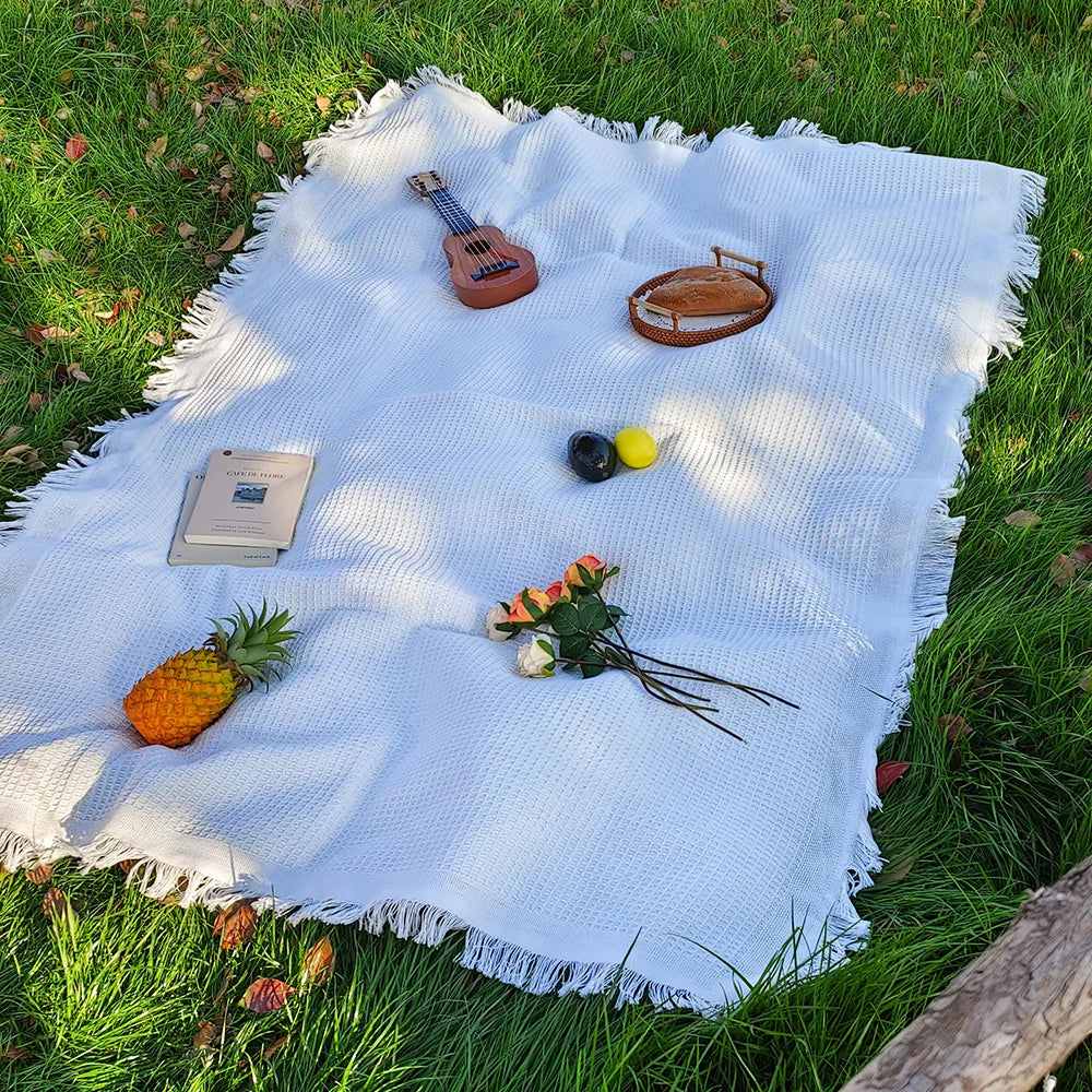 1pc Ins style Picnic Blanket, Beach Blanket, Soft & Foldable Outdoor Mat - Essential for Spring and Summer Camping, Parties