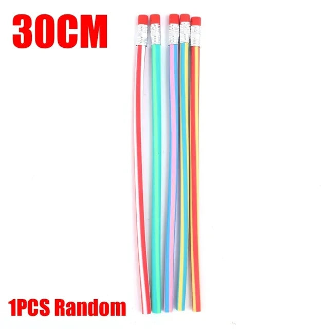 6/1Pcs Magic Bendy Flexible Soft Pencil with Eraser Colorful Creative Novelty Bend Pencils for Kids Student Gift School Supplies