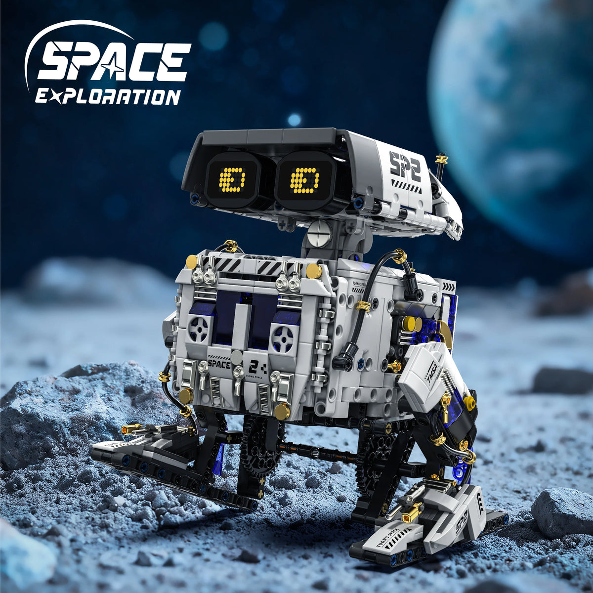 DIY Assembly Bipedal Robot Building Blocks STEM Toys Programmable Remote Control Model Gift Kids Boys Girls Top Set Best
