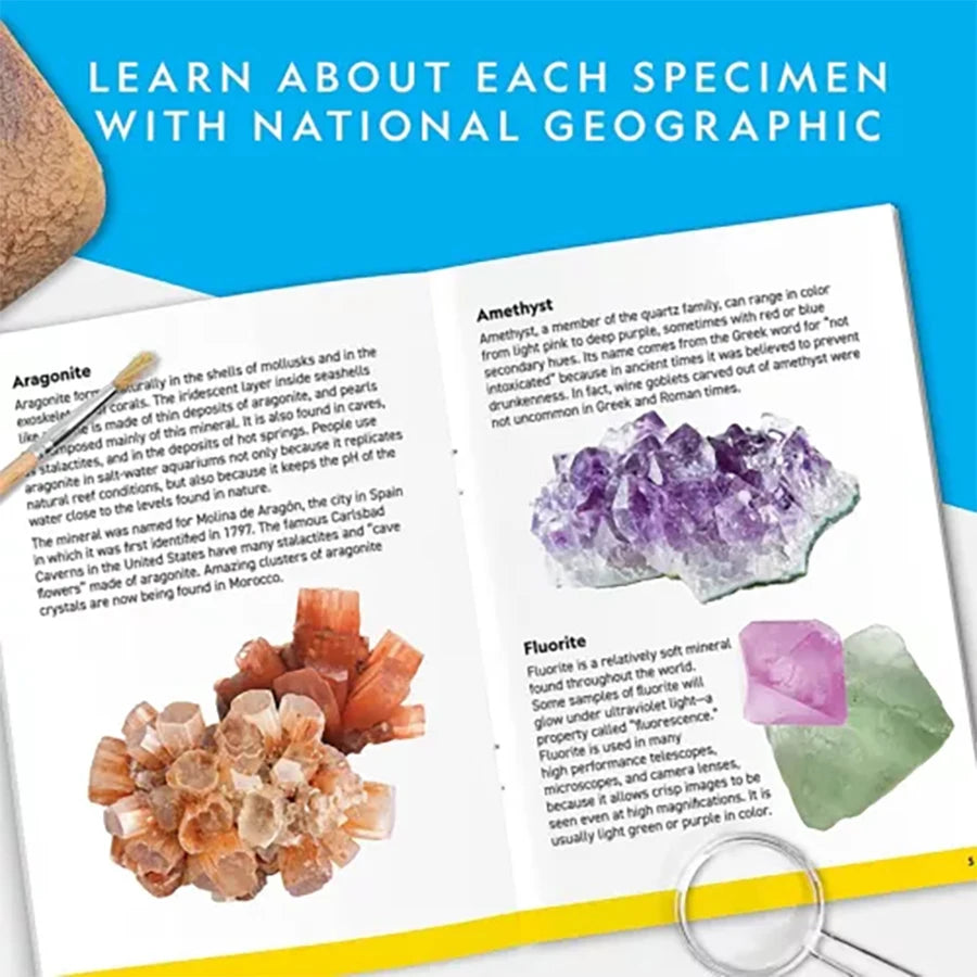 STEM Mega Gemstone Dig Kit-dig and discover gem stone crystal dig toy set child educational toy crystal mining kit Kids gift