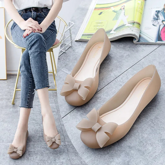 Casual Jelly Shoes Beach Sandal Woman Luxury Loafer Female Beige Shallow Mouth 2023 New Summer Platform Wedge Heels Autumn Black