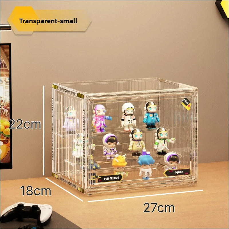 Large Containerized Designs Acrylic Organizer for Collectible Figures and Blind Box Toys Action Figures Desktop Organizers Box