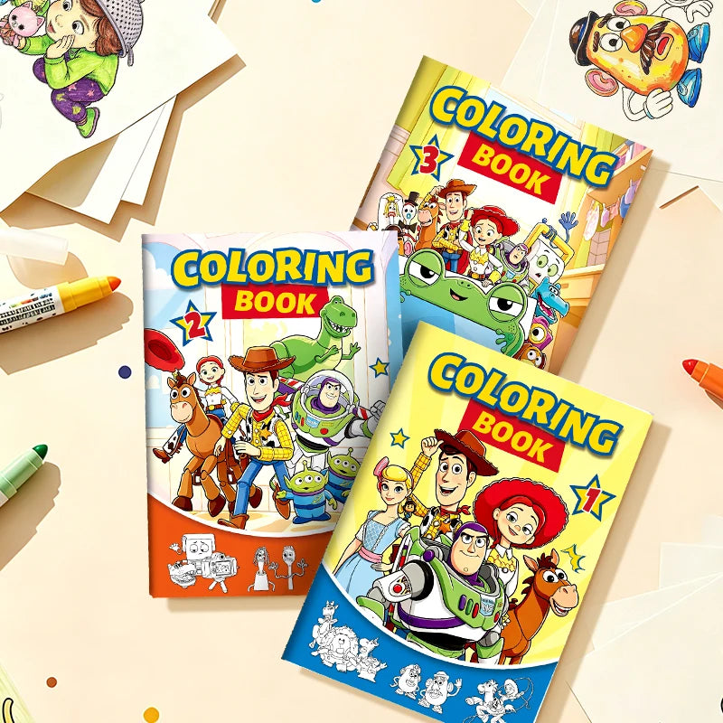 Toy Story 5 Coloring Book Woody Buzz Lightyear Jessie Alien Lilypad Cartoon Drawing Picture Activity Book Painting Pages Gift