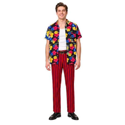 Fantasy Ace Ventura Cosplay Clothing 1994 Movie Pet Detective Men Costume Disguise Halloween Adult Male Roleplay Party Outfits
