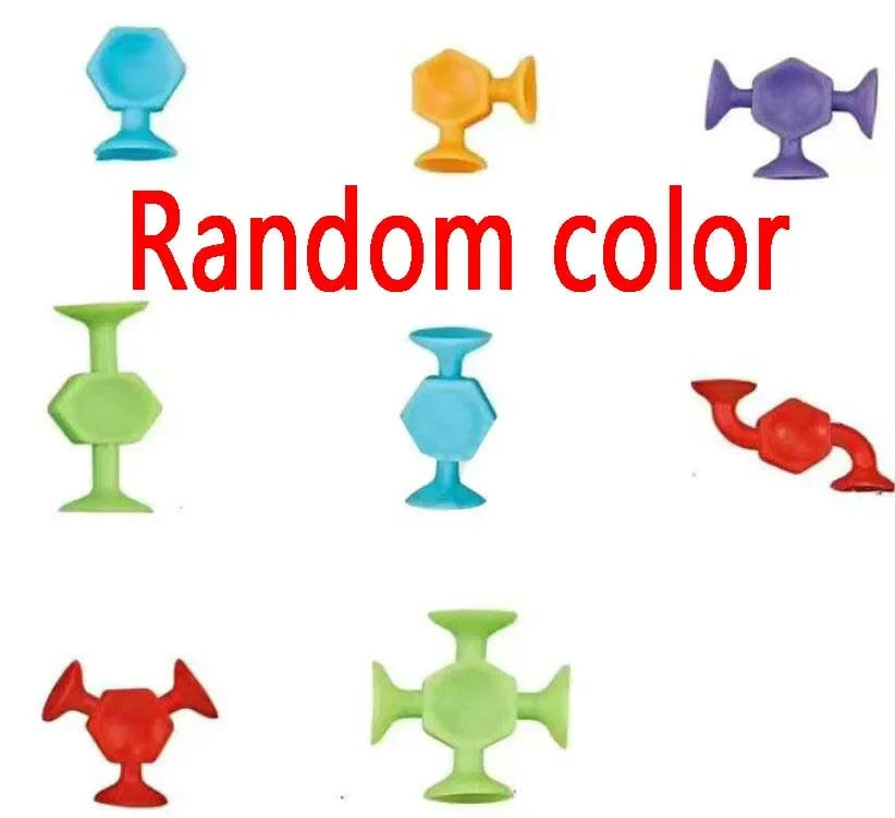 DIY Soft TPR Building Block Suction Cups Interesting Educational Construction Toys Children's Gifts Creative Assembly Toys