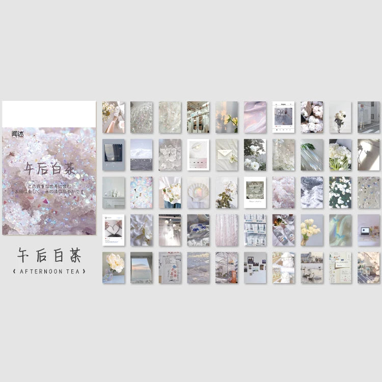 Yoofun 50 Sheets Natural Scenery&Art Paintings Stationery Stickers Book Aesthetic Landscape Cute Scrapbooking Planner Journaling