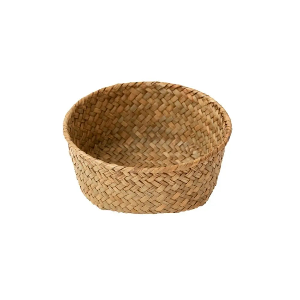 Imitation Rattan Rattan Storage Baskets Home Desktop Decoration Vegetable Fruit Kitchen Storage Basket Sundries Organizer