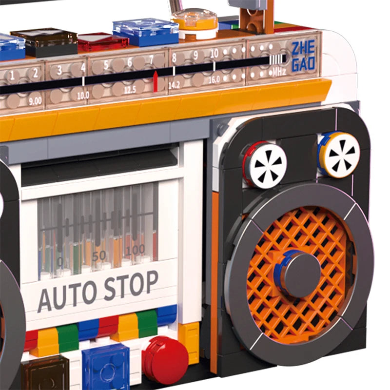 554PCS Color Radio Model Building Blocks Retro Small Home Appliances Assembly Bricks DIY Toys Desktop Deco Adult Holiday Gift