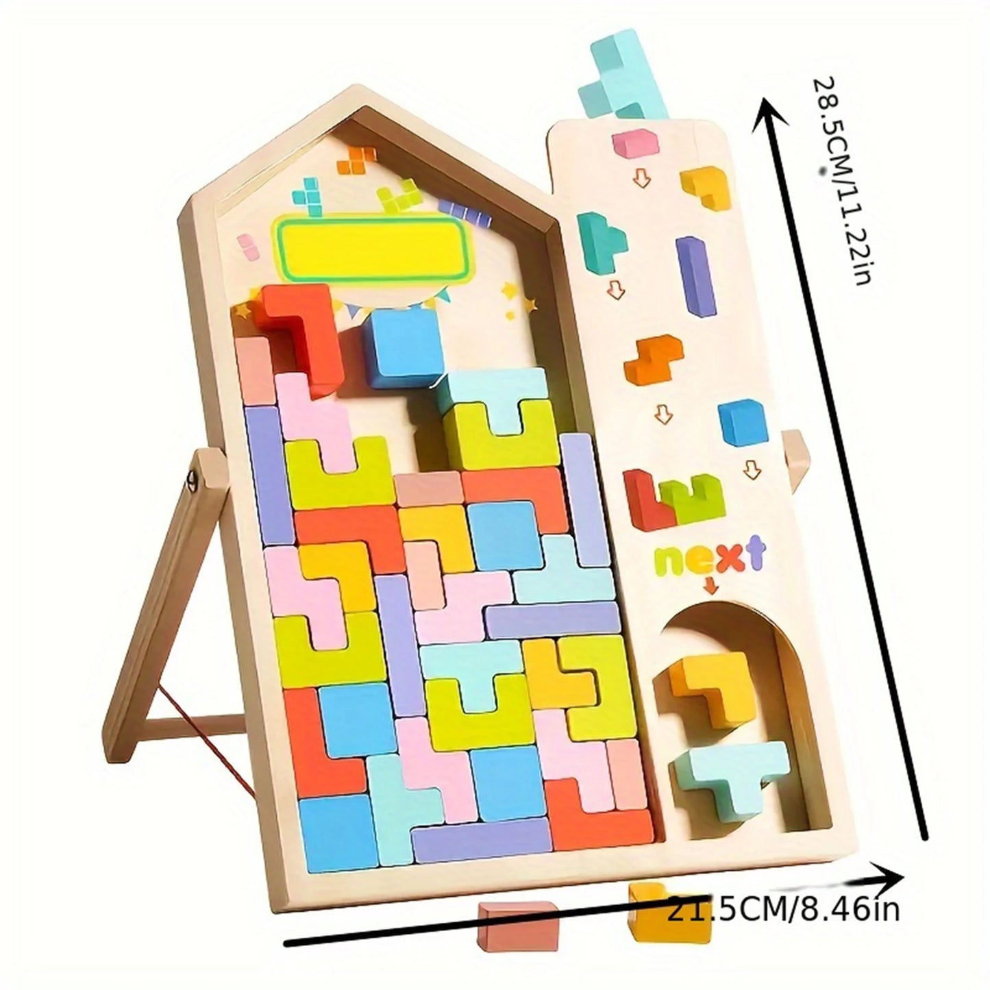 3D Wooden Puzzle Blocks for Kids Creative Building Toys Colorful Stacking Games Educational STEM Gifts Fun Learning Activities