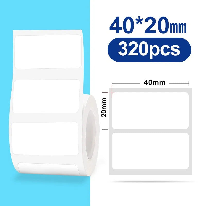 Niimbot Official Label Paper Roll Round White Transparent Sticker Paper Rolls for B21 B1 B203 Label Machine Printer