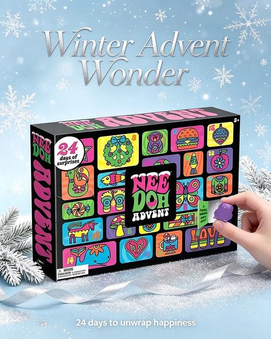 NeeDoh Squishy Fidget Advent Calendar – 24 Stress Relief Surprise Toys