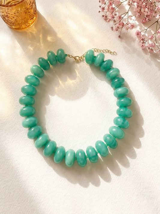 Bohemian Fashion Casual Dopamine Resin Bead Necklace Charms Chunky Jewelry Suitable for Women Daily Vacation Wear