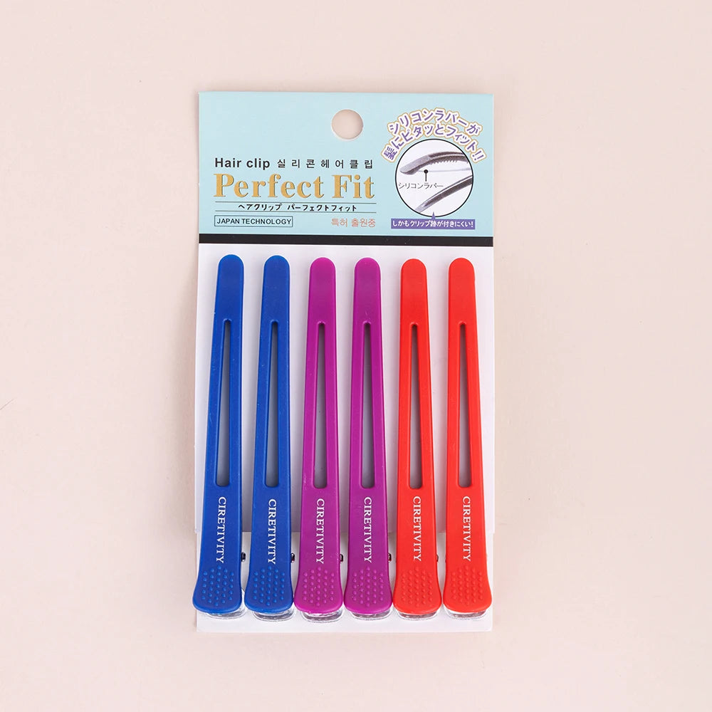 6Pcs Hairdressing Clamps Women's Claws Section Clips Barber Crocodile Hairpin Salon Styling Tools Hair Accessories