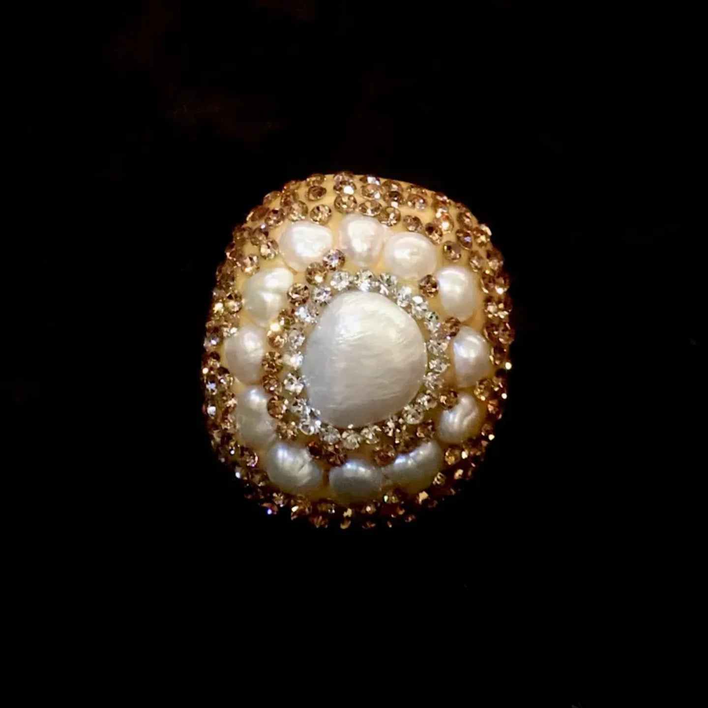 Natural Amethyst Freshwater Pearl Finger Rings Handmade Rhinestone Quartz Sudan Stone Jewelry for Women Mix Design Gemstone