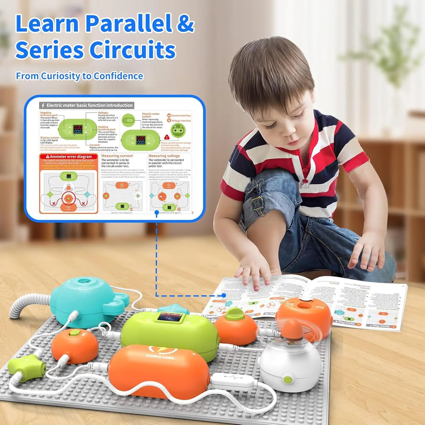 STEM Science Kit for Kids - Electronics Exploration Toy, 31 Parts & 300+ Projects, No Soldering, Ages 3-12