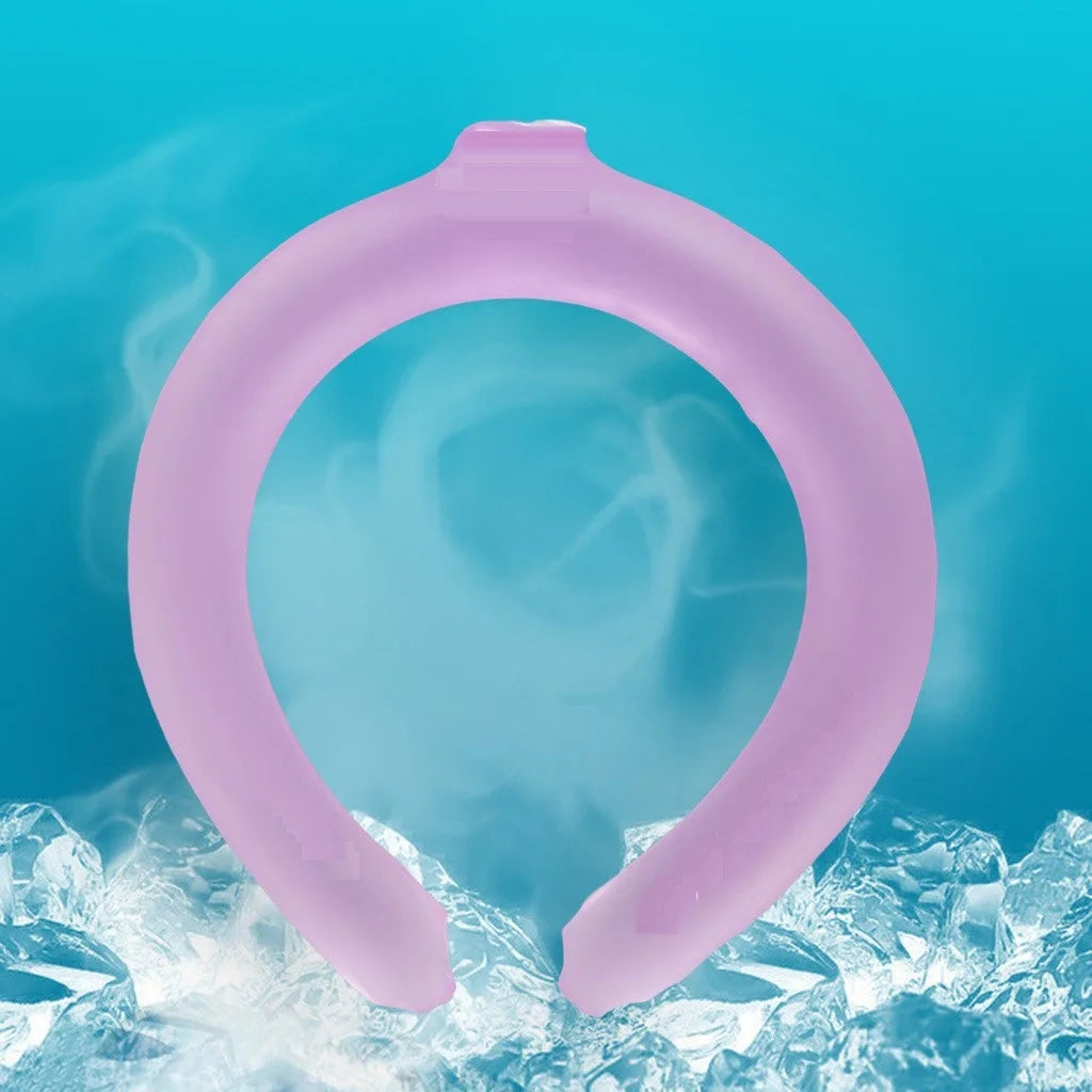 Summer Neck Cooling Ring Portable Reusable Neck Massager Cool Neck Ring Sunstroke Prevention Fitness Fishing Cycling Travel Ice