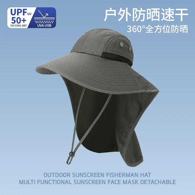 Wide Brim Baseball Hats for Women and Men Sun Defender Cooling Neck Guard Safari Cap for Hiking Fishing Outdoor Hat with Flap