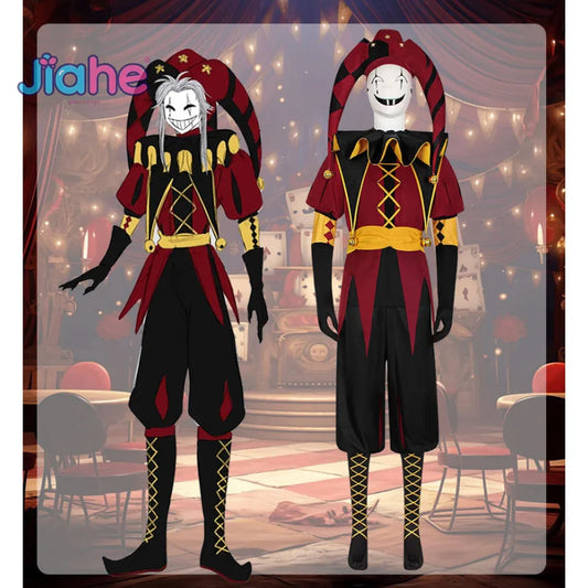 Pierrot Clown Costume for Men & Women – Circus Halloween Outfit, XS–XXXL