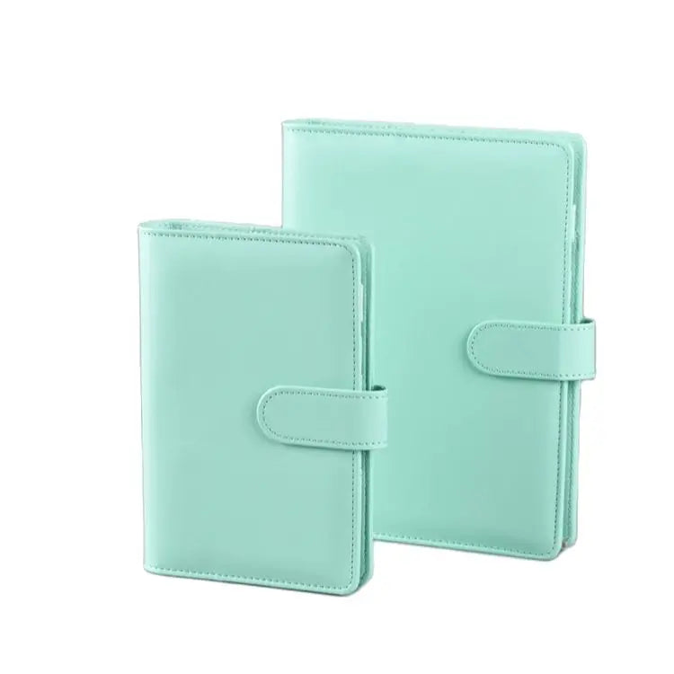 A6/A5 Macaroon Color PU Leather DIY Binder Notebook Cover Diary Agenda Planner Paper Cover School Stationery
