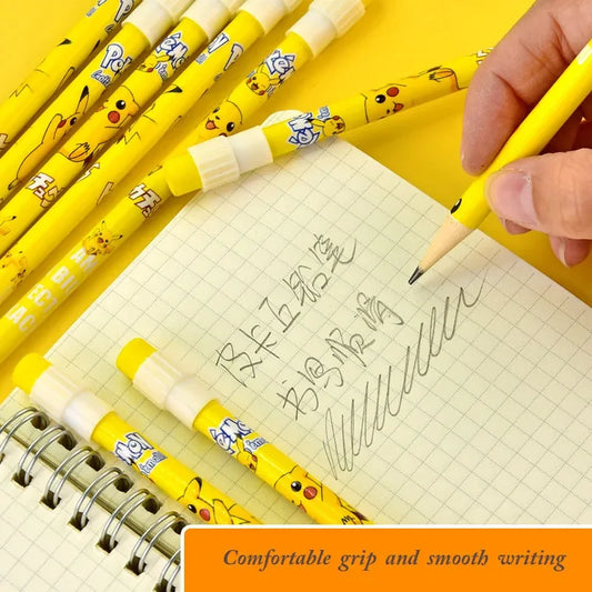 12pcs Pokemon Pikachu Anime Pencil Cute Kawaii Student Stationery Kids Writing Pen Children School Supplies Birthday Xmas Gift