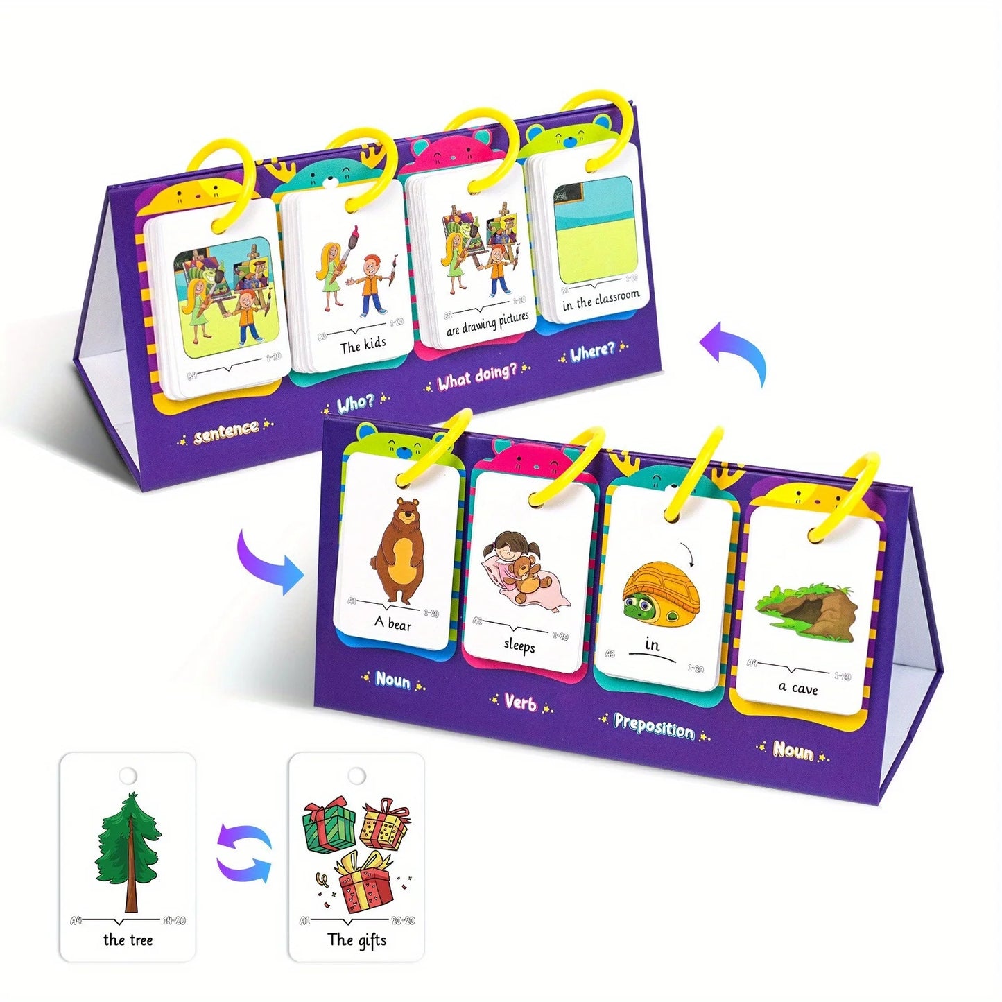 Sentence-Making Exercises Flip Chart Sentence Educational Learning Tool Vocabulary Building Special Education Speech Therapy