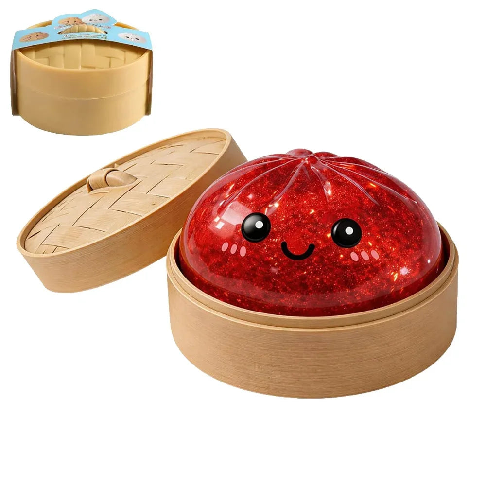 New Glitter Dumpling Glitter Dumpling Squishy with Box Dumplings Sensory Squeeze Toy for Stress Relief