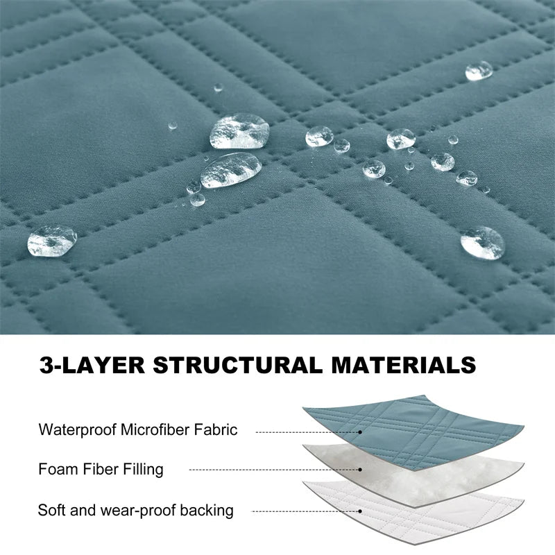 1Seater Quilted Recliner Sofa Seat Cover Dogs Pets Kid Anti-Slip Chair Covers Anti-wear Armchair Cushion Furniture Protector