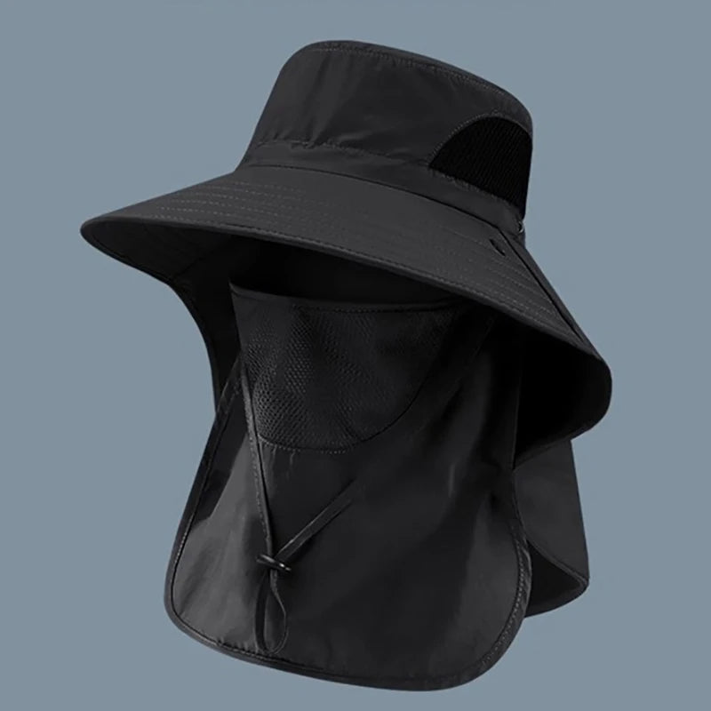 Sun Fishing Hat Women's Bucket Hat with Neck Cover Breathable Wide Brim Summer UV Protection Hat for Travel Holiday Beach