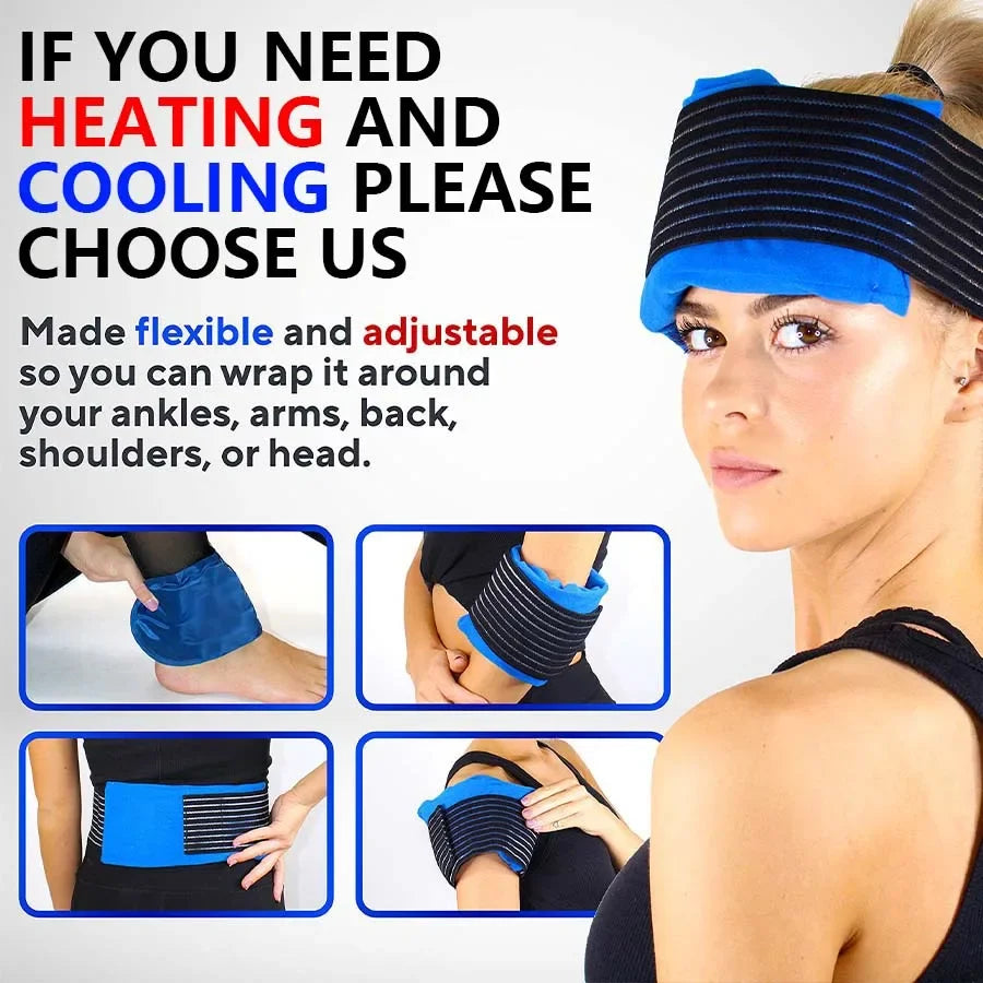 Reusable Hot Cold Pack Gel Ice Bag Outdoor Travel Cooler Bag for Leg Knee Cold Packs for Injuries Hot Cold Compress Use