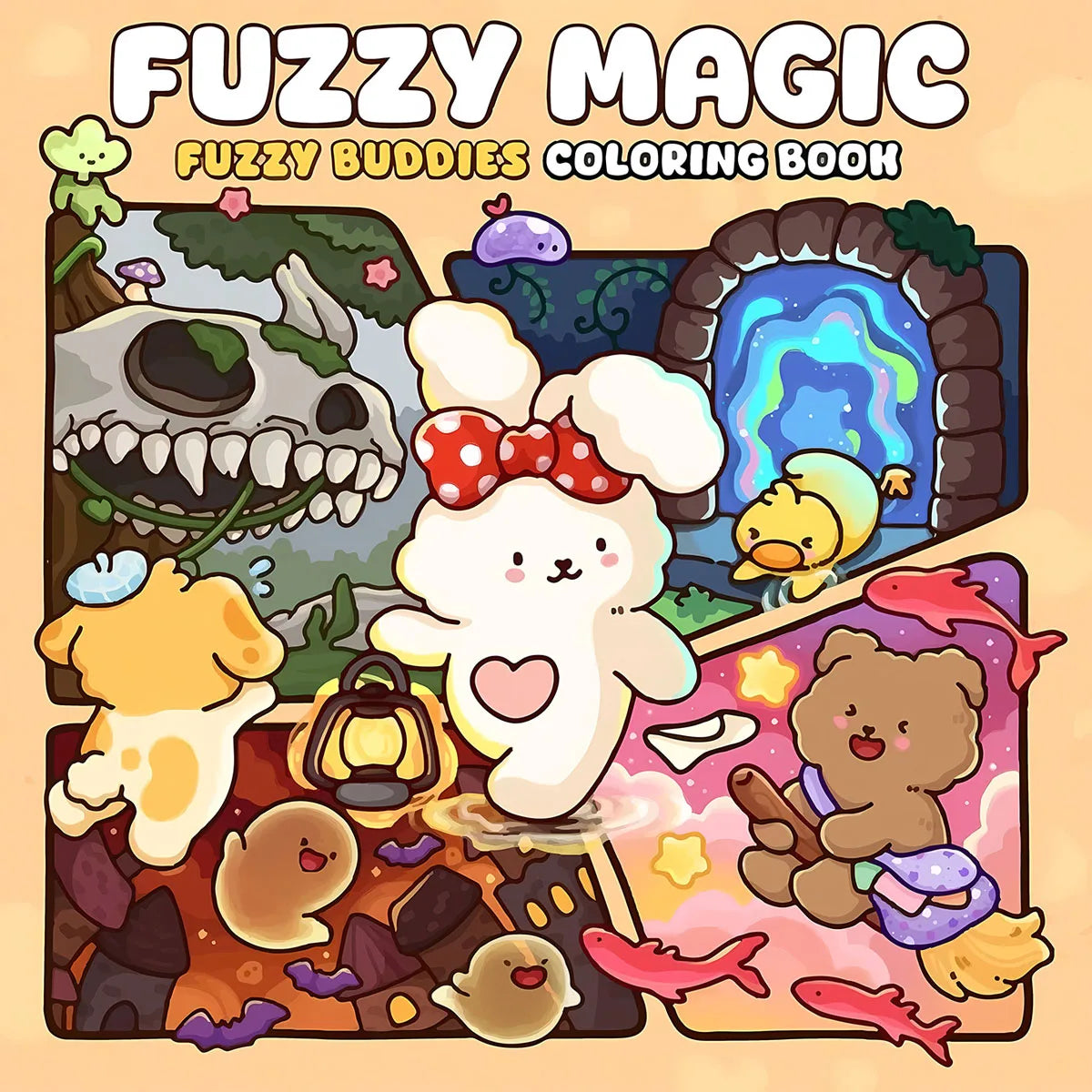 COZY BESTIES: Coloring Book for Adults And Kids Featuring Cute Cozy Daily Activities for Relaxation DIY Painting Drawing Gift