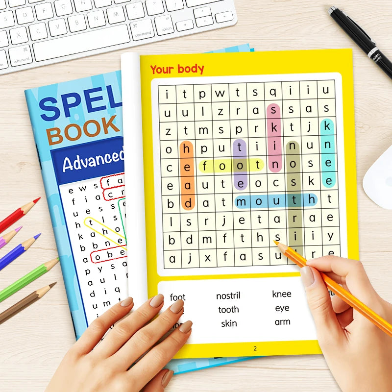 Alphabet Spelling Collection - Children's Vocabulary and Spelling Activity Workbook, New Word Learning Educational Word Search Puzzle, Educational Learning Workbook