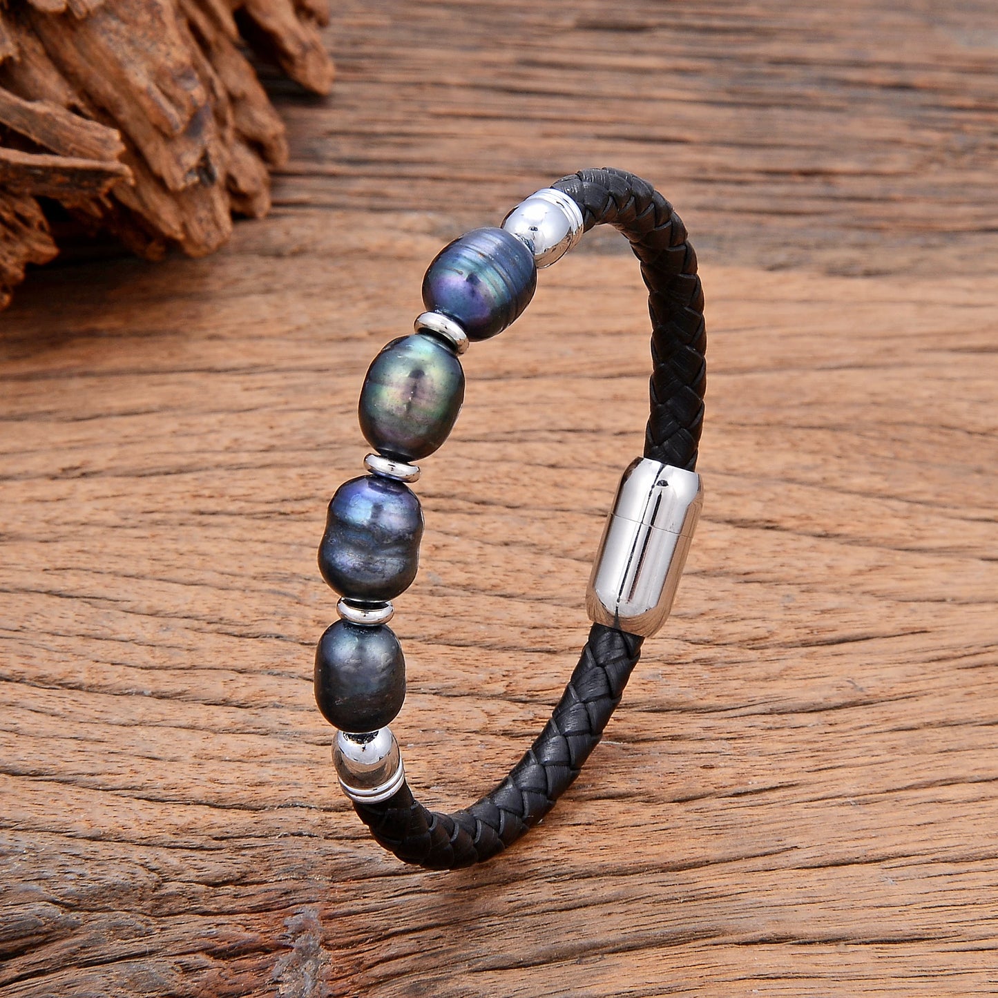 Real Natural Freshwater Pearl Bracelet, 2022 New Fashion Charm Leather Bracelet For Women, High Quality Baroque Wedding Jewelry