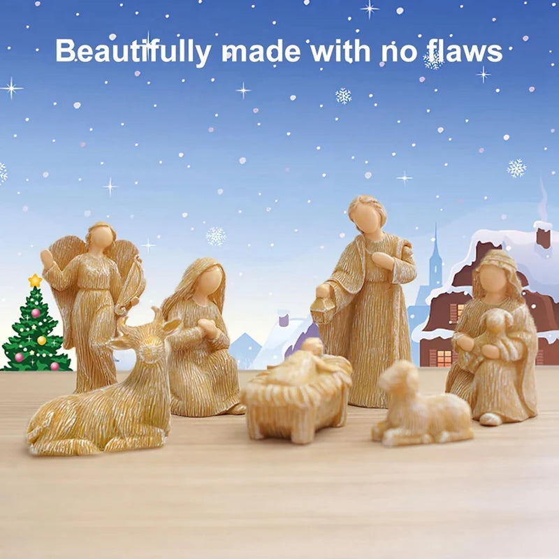 Christmas Nativity Set – Decorative Figurine Ornaments for Home & Gifts