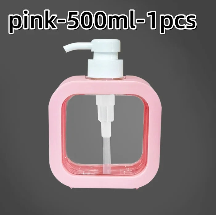 300/500ml Bathroom Soap Dispensers Refillable Lotion Shampoo Shower Gel Holder Portable Travel Dispenser Empty Bath Pump Bottle