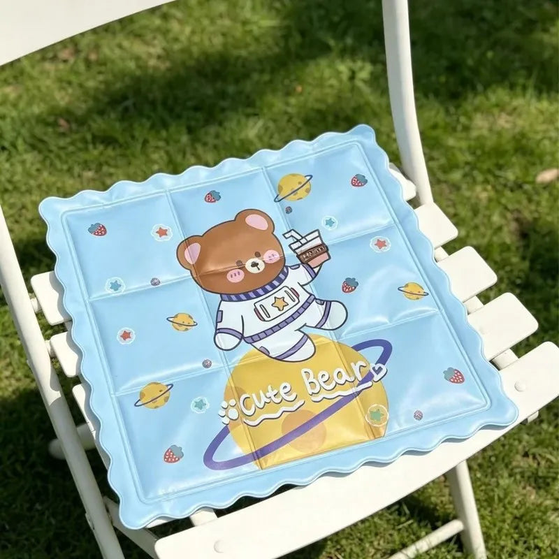 Rilakkuma Cooling Gel Seat Cushion Summer Ice Cooling Pad Waterproof Heat Dissipation For Car Office Dormitory Chair Buttock Mat