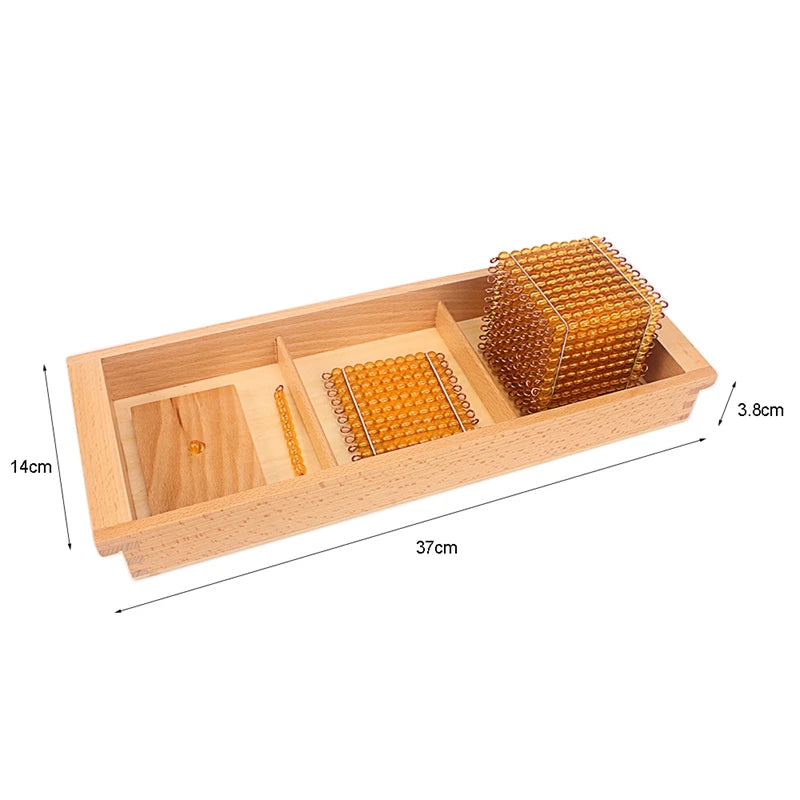 Montessori Math Educational Toys Gold Beads Material Symbols With Trays Kids 5 Years Teaching Toys Students Learning Arithmetic