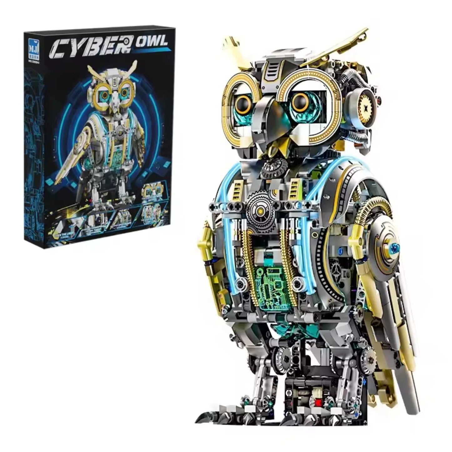 Mechanical Owl Building Set 1296 Pieces STEM Science Educational Toy Raptor Model