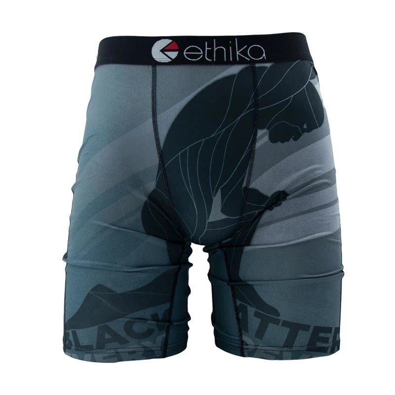 ETHIKA Underwear 1Pcs Men Sexy Printed Boxershorts Breathable Mens Trunks Plus Size S-3XL Man Swimming Underpants Men's Panties