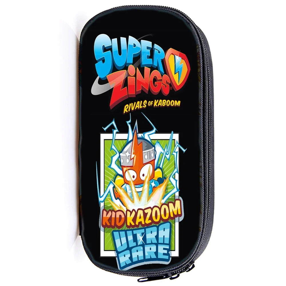 Super Zings Pencil Case Kids Pencil Holder Funny Superzings Printed Pen Bag Students Cute Bag Teens Bag Boy Girl for School