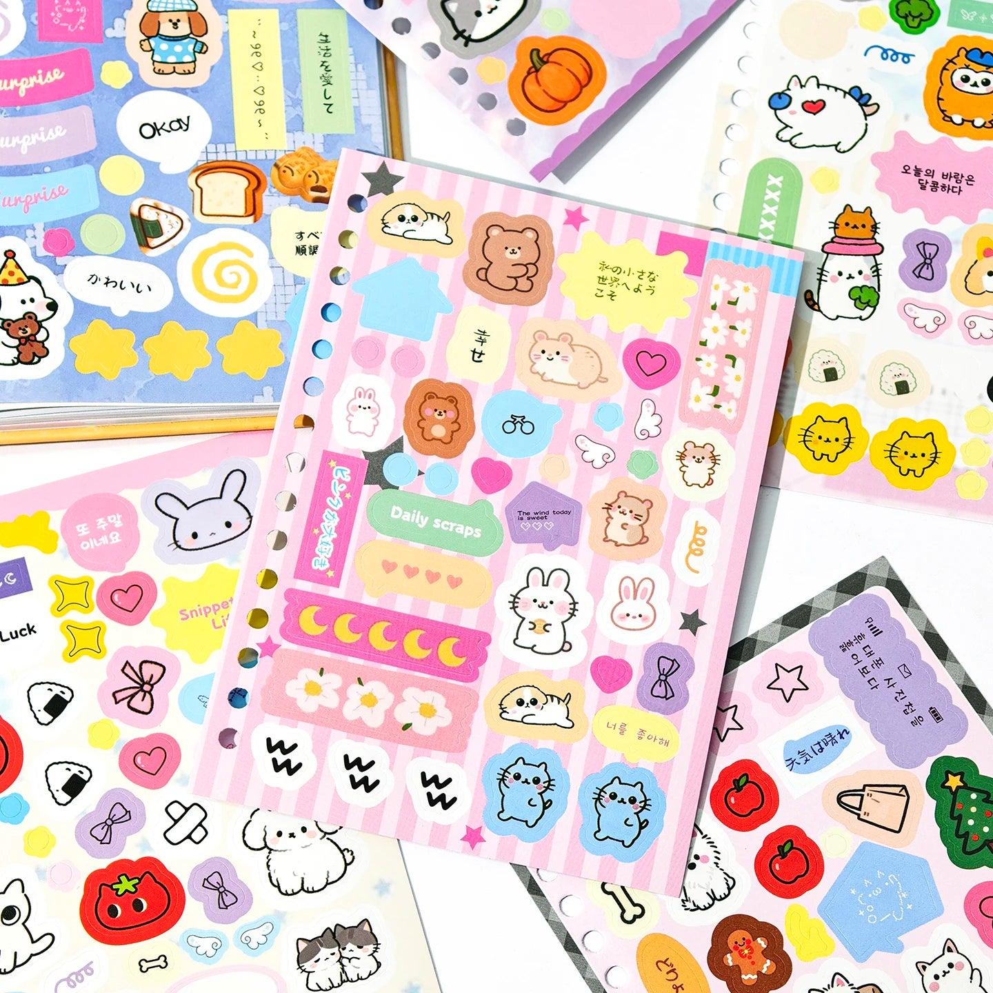 1600+ Materials, 32 Cute Animal Sticker Books, Double Spiral Binding with Built-In Die-Cutting, DIY Decoration Sticker Material Books for Journals/Water Bottles/Notebooks, Etc