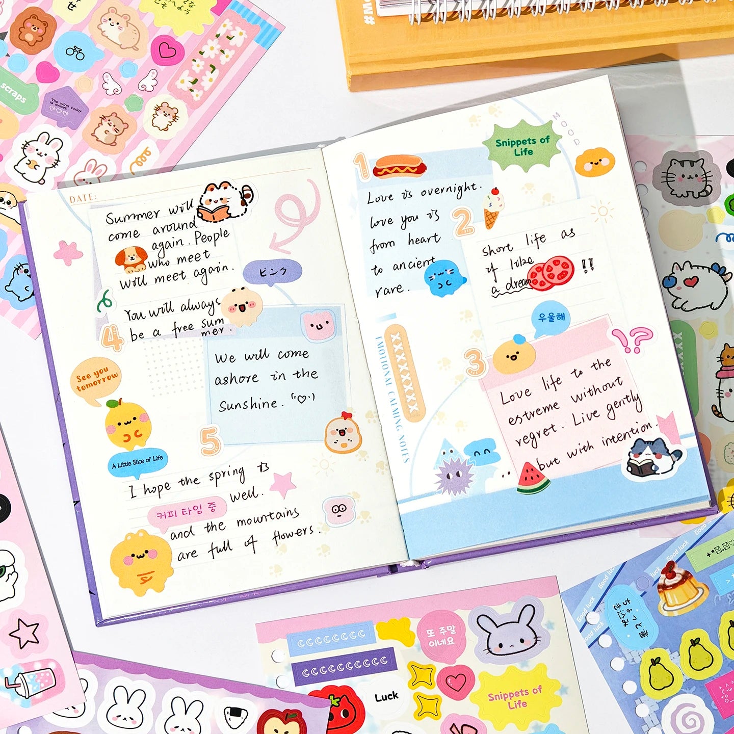 1600+ Materials, 32 Cute Animal Sticker Books, Double Spiral Binding with Built-In Die-Cutting, DIY Decoration Sticker Material Books for Journals/Water Bottles/Notebooks, Etc