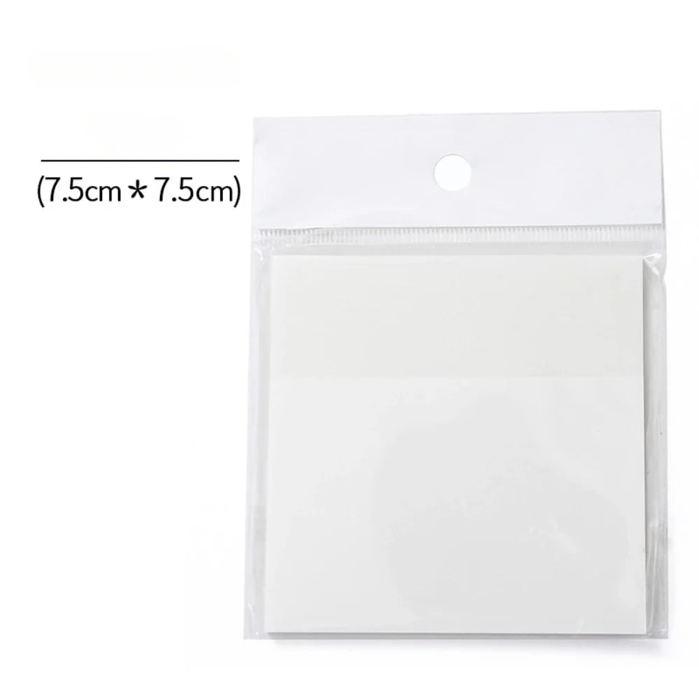 50 Sheets Transparent Waterproof Posted It Sticky Note Pads Notepad Clear Self-Adhesive Posits School Stationery Office Supplies