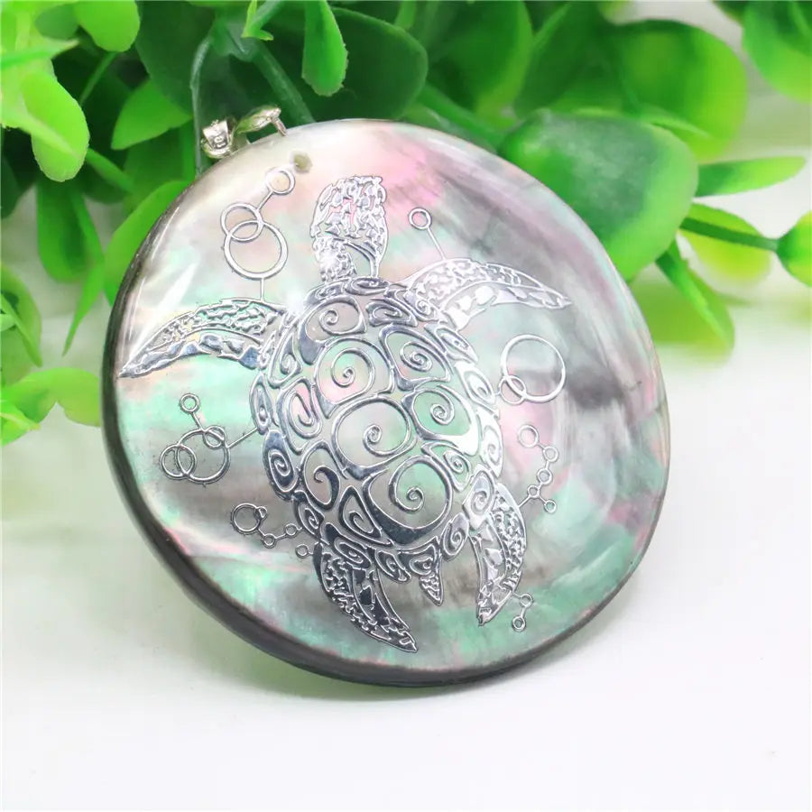 51mm Natural Accessories Multicolor Abalone Paua Sea Pearl Shells Pendant Flower DIY Christmas Women Girls Gifts Jewelry Making